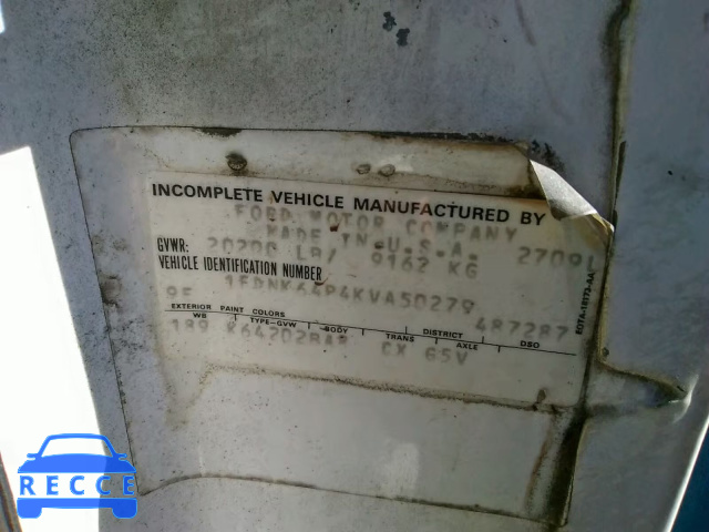 1989 FORD F600 F 1FDNK64P4KVA50279 image 9