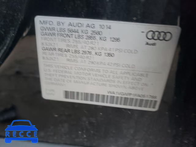 2015 AUDI SQ5 PRESTI WA1VGAFP1FA051788 image 12