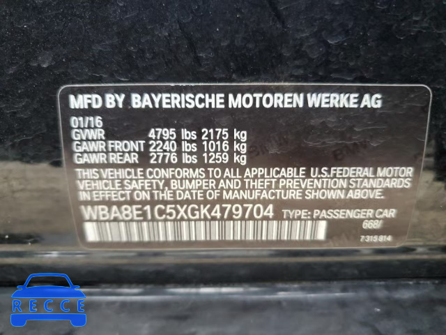 2016 BMW 330E WBA8E1C5XGK479704 зображення 11