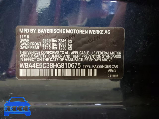 2017 BMW 440XI GRAN WBA4E5C38HG810675 image 12