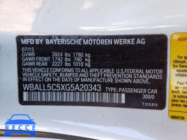 2016 BMW Z4 SDRIVE2 WBALL5C5XG5A20343 image 9