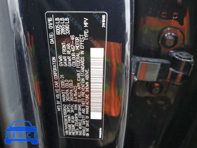 2016 VOLVO XC90 T5 YV4102XK1G1068042 image 12