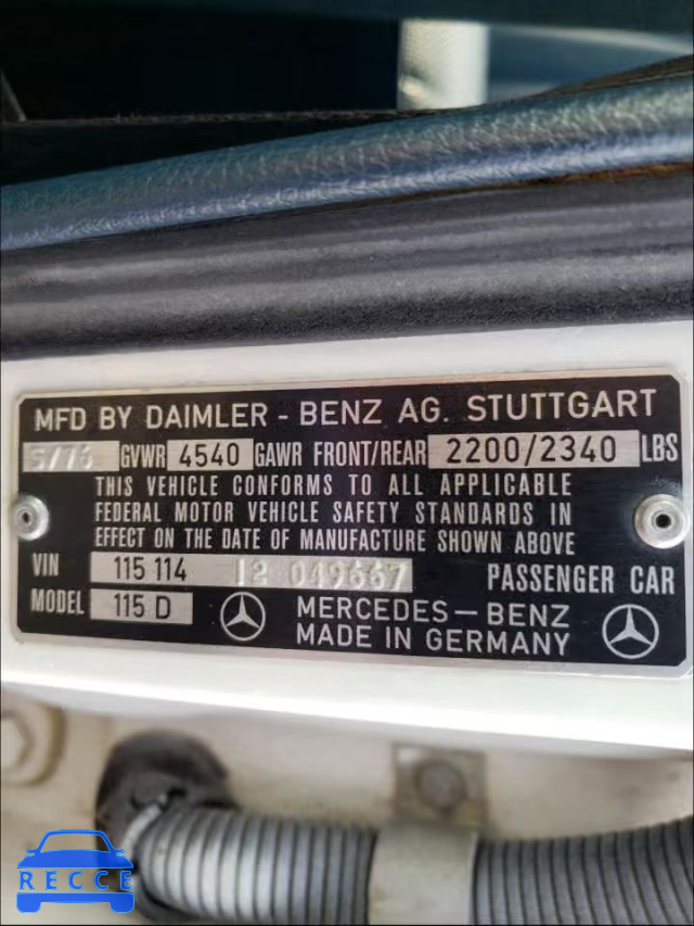 1976 MERCEDES-BENZ 300 D 11511412049667 image 9