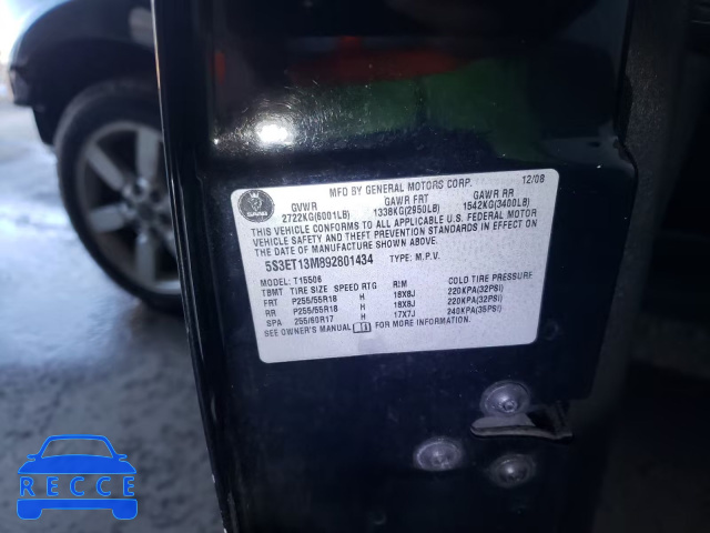 2009 SAAB 9-7X 5.3I 5S3ET13M892801434 image 9