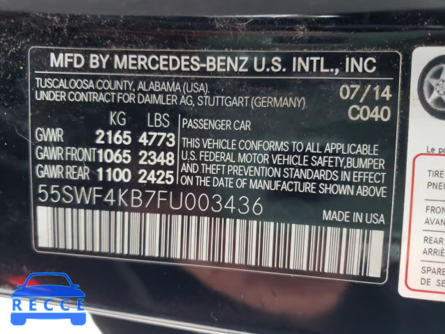 2015 MERCURY C300 55SWF4KB7FU003436 image 9