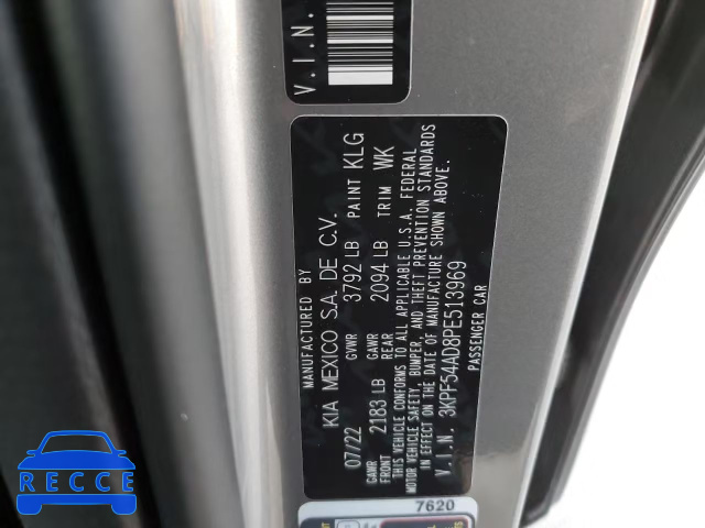 2023 KIA FORTE GT L 3KPF54AD8PE513969 зображення 9