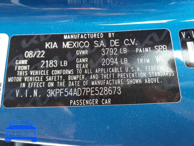 2023 KIA FORTE GT L 3KPF54AD7PE528673 зображення 11