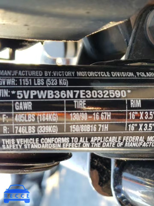 2014 VICTORY MOTORCYCLES HIGH-BALL 5VPWB36N7E3032590 зображення 9