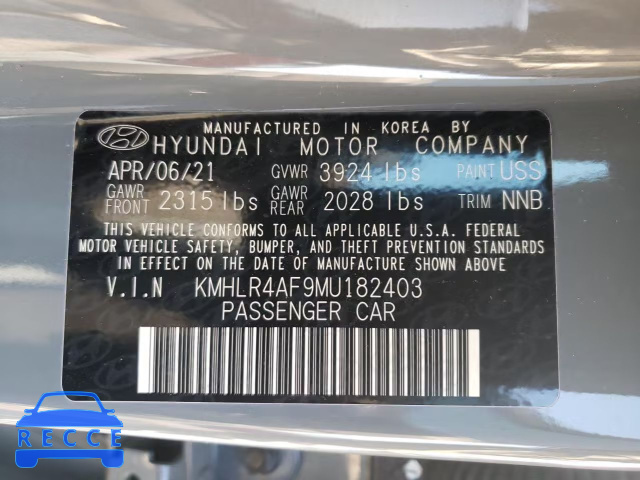 2021 HYUNDAI ELANTRA N KMHLR4AF9MU182403 image 9