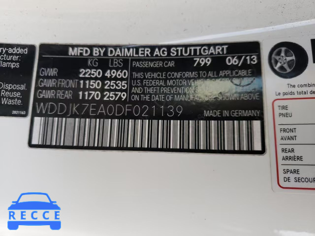 2013 MERCEDES-BENZ SL 63 AMG WDDJK7EA0DF021139 Bild 12