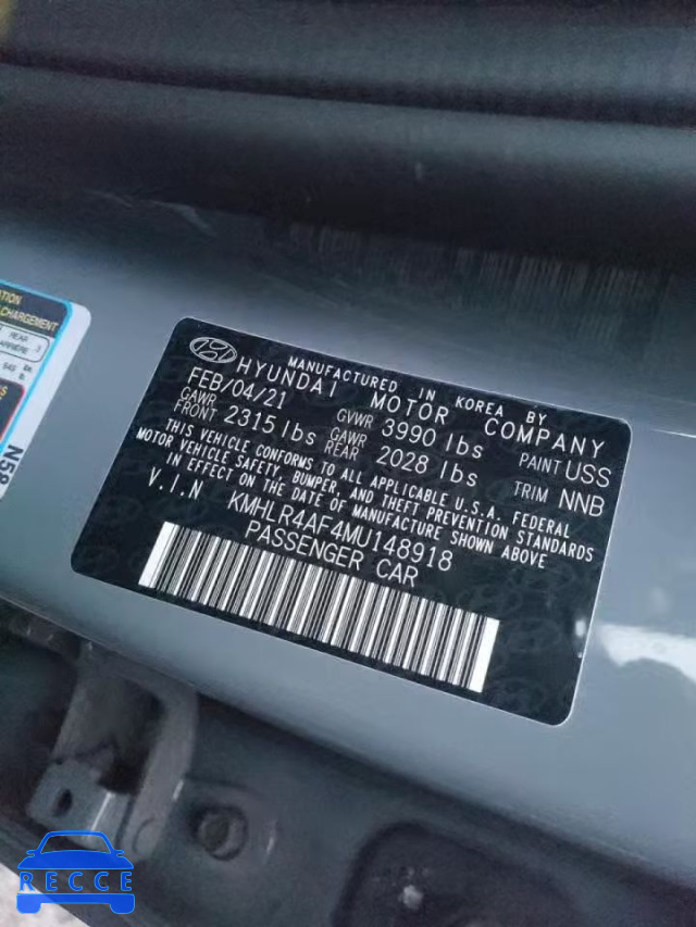 2021 HYUNDAI ELANTRA N KMHLR4AF4MU148918 image 9