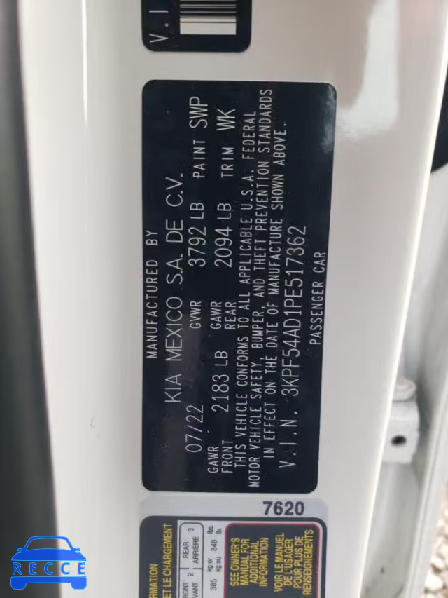 2023 KIA FORTE GT L 3KPF54AD1PE517362 image 12