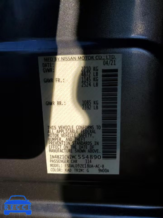 2021 NISSAN LEAF SV PL 1N4BZ1CV2MC554890 image 11