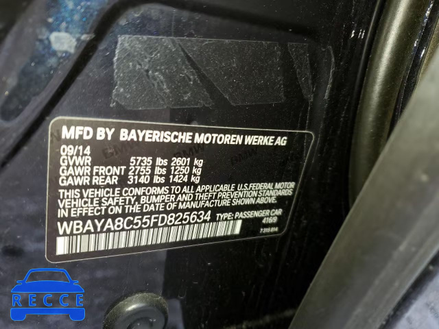 2015 BMW 750 I WBAYA8C55FD825634 image 11