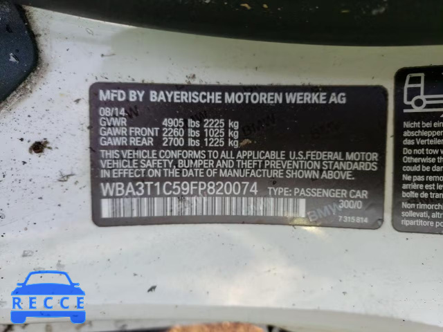 2015 BMW 428 XI SUL WBA3T1C59FP820074 image 11