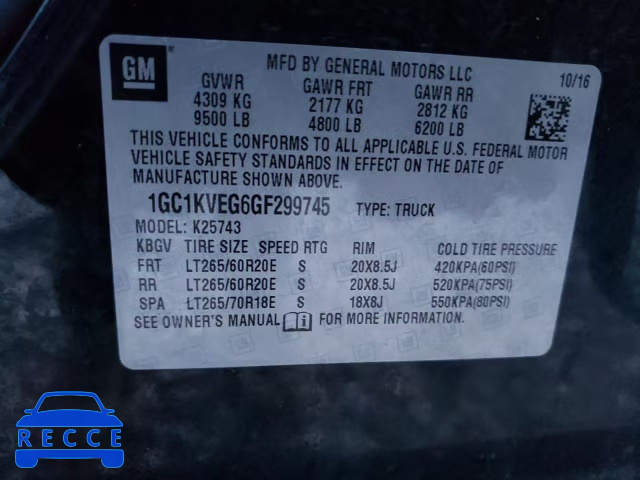 2016 CHEVROLET 2500 HD 1GC1KVEG6GF299745 image 12