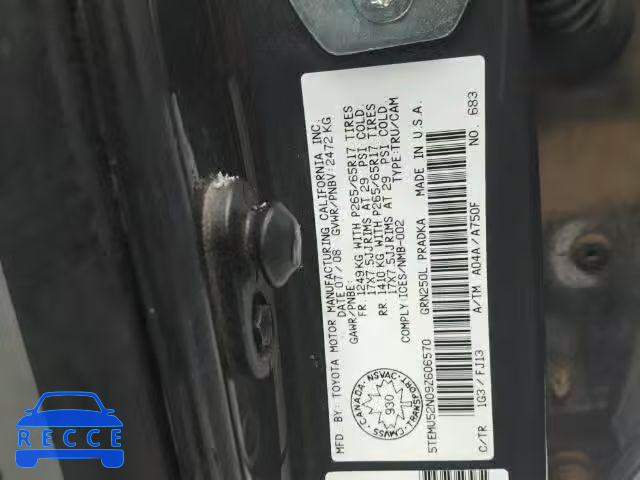 2009 TOYOTA TACOMA DOU 5TEMU52N09Z606570 image 9