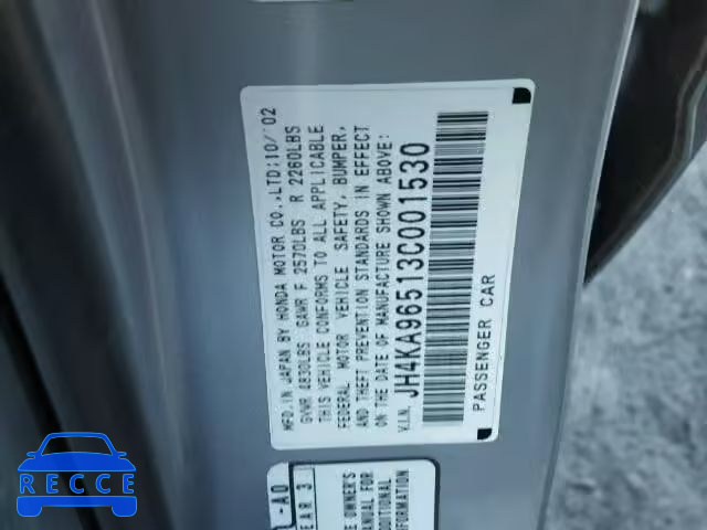 2003 ACURA 3.5 RL JH4KA96513C001530 image 9