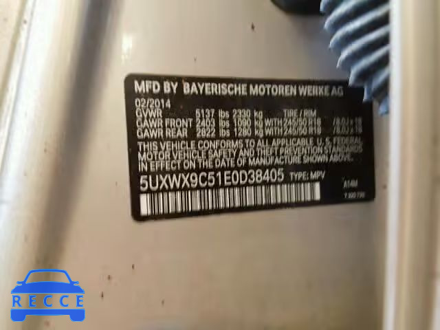 2014 BMW X3 XDRIVE2 5UXWX9C51E0D38405 image 9