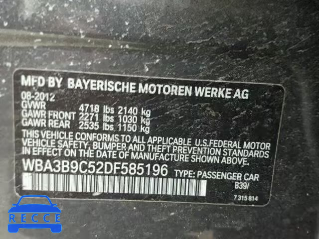 2013 BMW 335XI WBA3B9C52DF585196 image 9