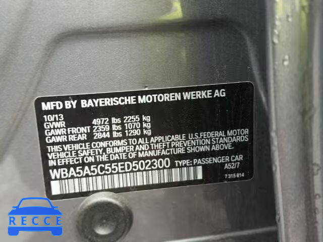 2014 BMW 528I WBA5A5C55ED502300 image 9