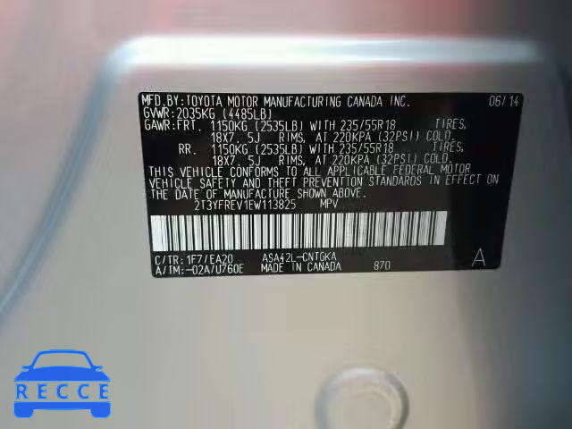 2014 TOYOTA RAV4 LIMIT 2T3YFREV1EW113825 image 9