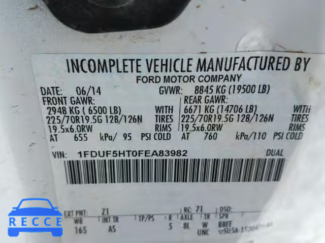 2015 FORD F550 SUPER 1FDUF5HT0FEA83982 image 9