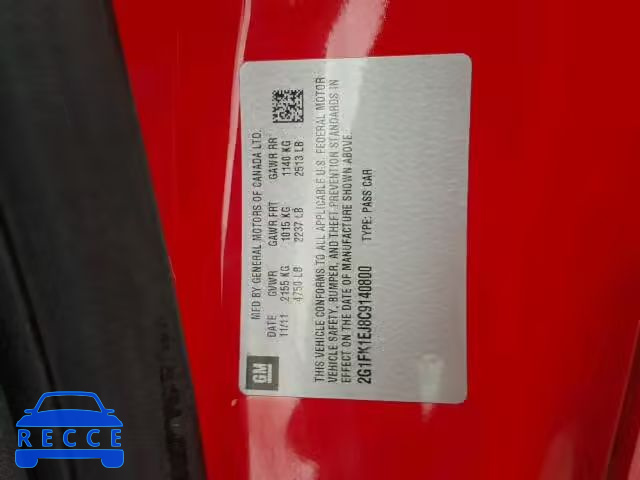 2012 CHEVROLET CAMARO SS 2G1FK1EJ8C9140800 image 9