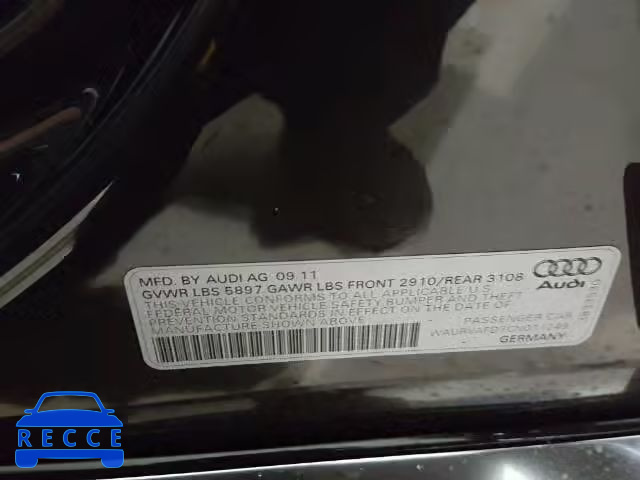 2012 AUDI A8 L QUATT WAURVAFD7CN011249 Bild 9