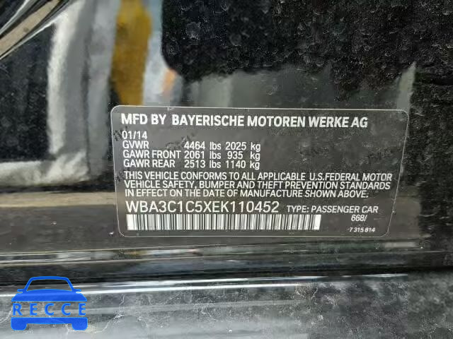 2014 BMW 328I SULEV WBA3C1C5XEK110452 image 9