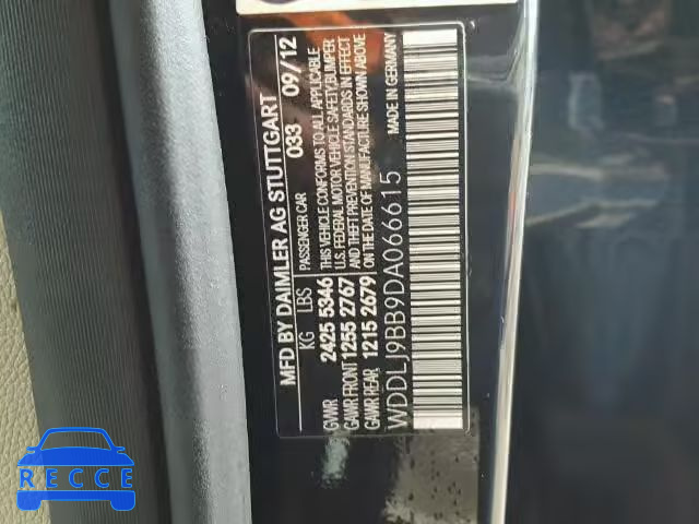 2013 MERCEDES-BENZ CLS550 4MA WDDLJ9BB9DA066615 image 9