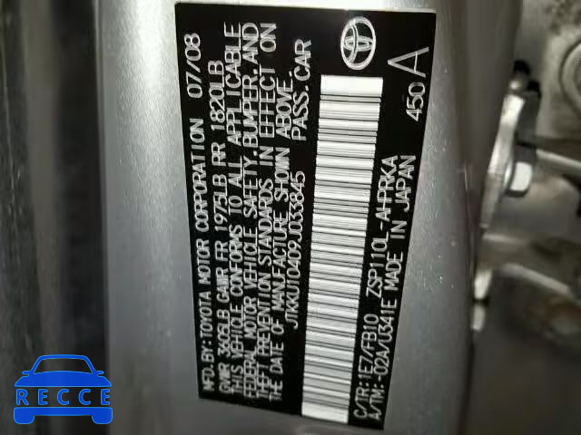 2009 TOYOTA SCION XD JTKKU10409J033845 Bild 9