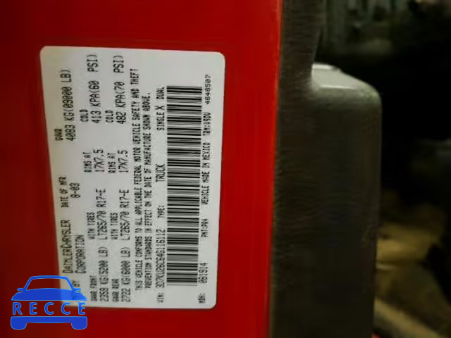 2004 DODGE RAM 2500 S 3D7KU26C64G116112 image 9