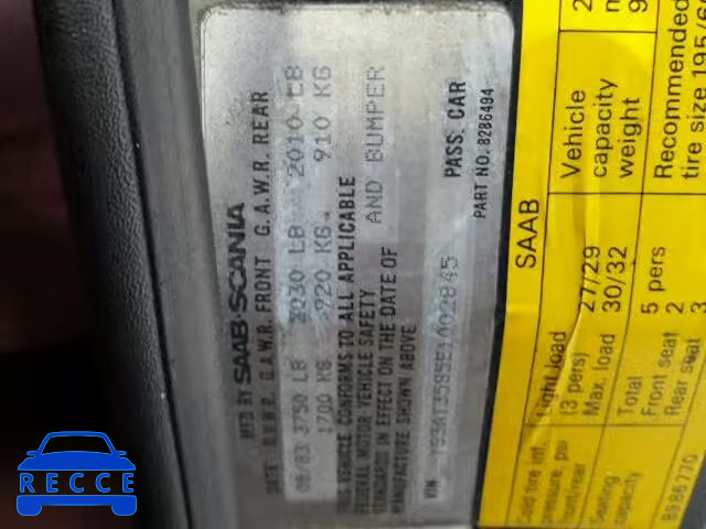 1984 SAAB 900 YS3AT35S5E1002845 image 9