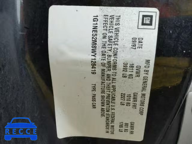 1998 CHEVROLET MALIBU LS 1G1NE52M8WY126419 image 9