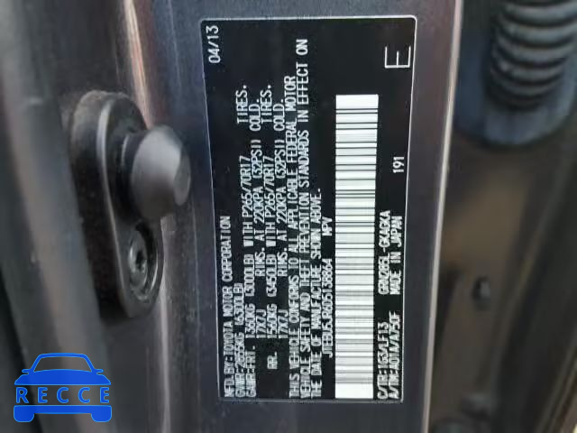 2013 TOYOTA 4RUNNER SR JTEBU5JR6D5138864 image 9