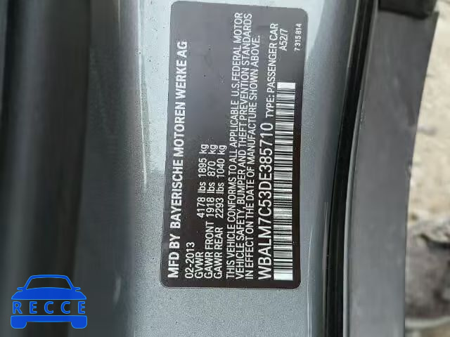 2013 BMW Z4 SDRIVE3 WBALM7C53DE385710 image 9