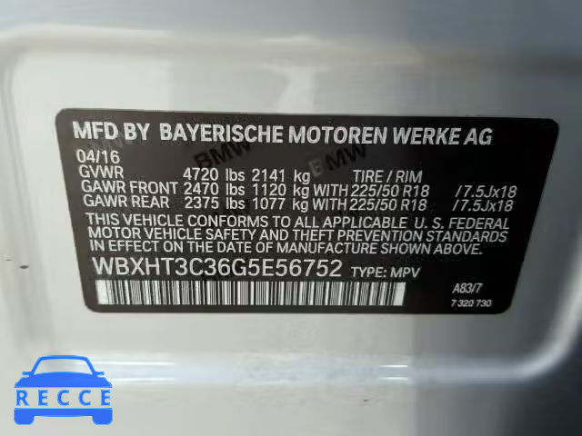 2016 BMW X1 XDRIVE2 WBXHT3C36G5E56752 image 9