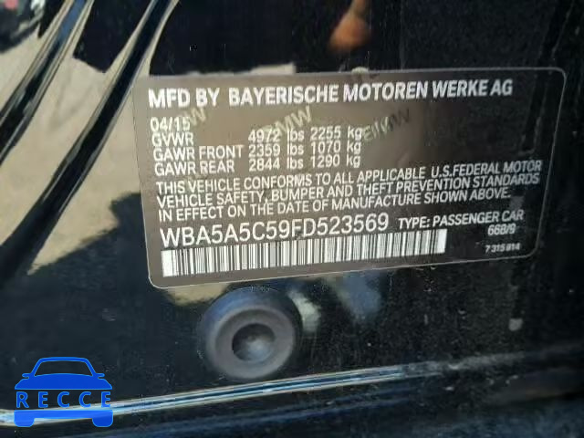2015 BMW 528I WBA5A5C59FD523569 image 9