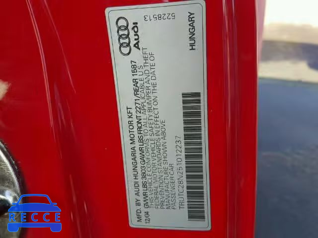 2005 AUDI TT TRUTC28N251012237 image 9