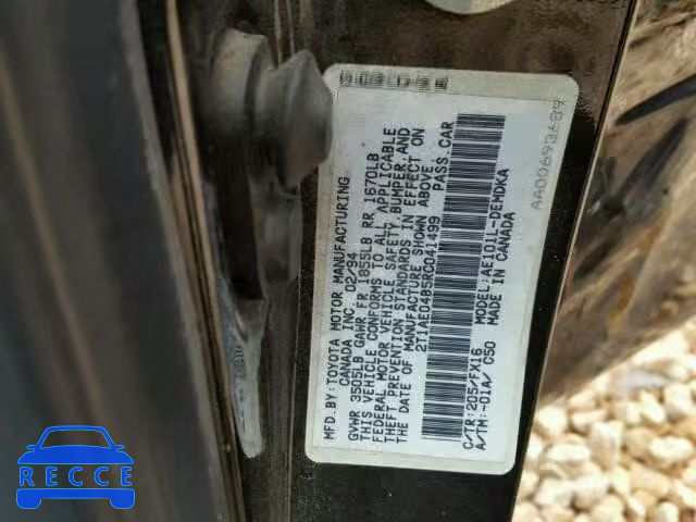 1994 TOYOTA COROLLA 2T1AE04B5RC041499 image 9