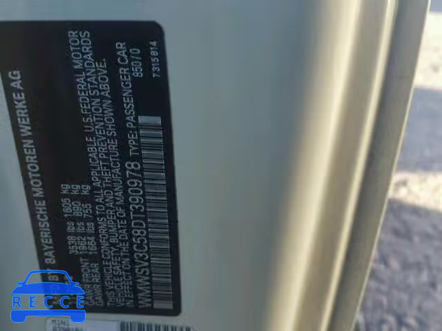 2013 MINI COOPER S WMWSV3C58DT390978 зображення 9