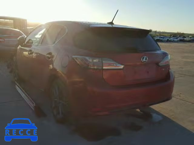 2012 LEXUS CT200H JTHKD5BH2C2075108 зображення 2