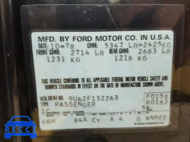 1979 FORD LTD 9U62F132263 Bild 9