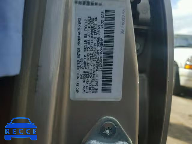 1999 CHEVROLET PRIZM/LSI 1Y1SK5281XZ446646 image 9