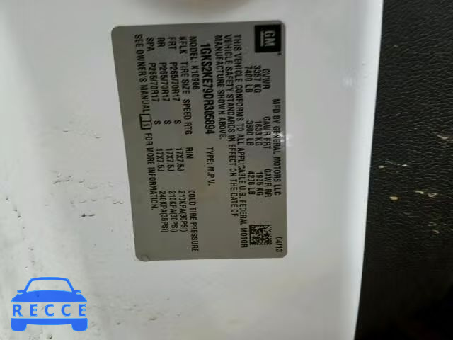 2013 GMC YUKON XL K 1GKS2KE79DR305894 image 9