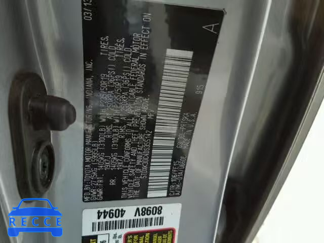 2013 TOYOTA SIENNA SPORT 5TDXK3DC4DS355142 image 9
