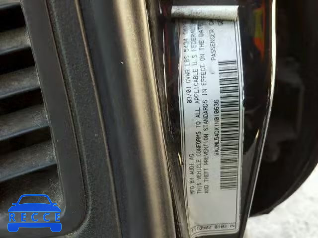 2001 AUDI A8 L QUATT WAUML54DX1N010636 image 9