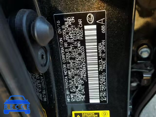 2017 LEXUS CT 200 JTHKD5BH0H2288033 Bild 9