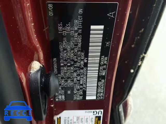 2008 LEXUS GX 470 JTJBT20X080160090 зображення 9